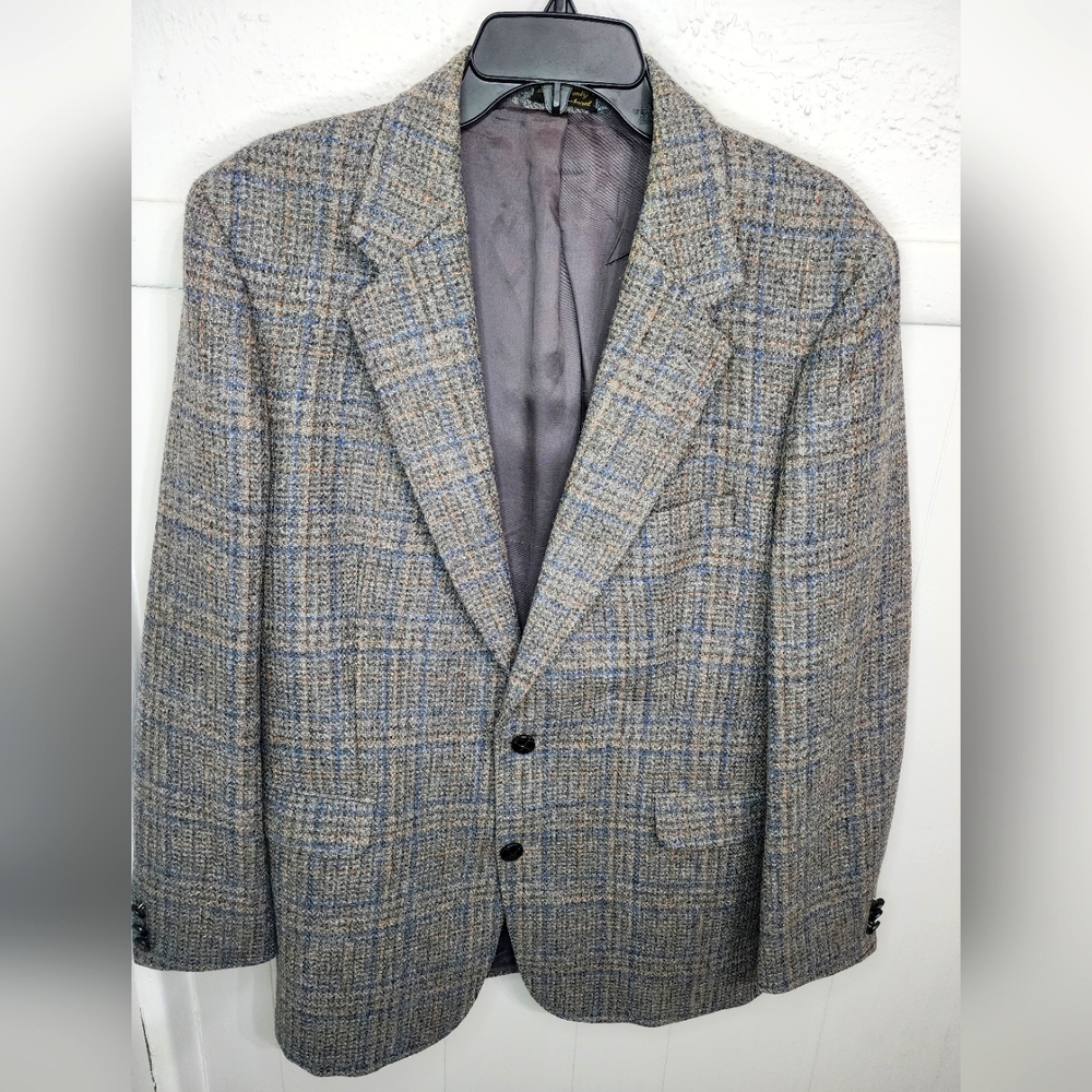 WOODMERE Men's Sport Coat Blazer Suit Jacket Size R42 100% PURE WOOL GRAY